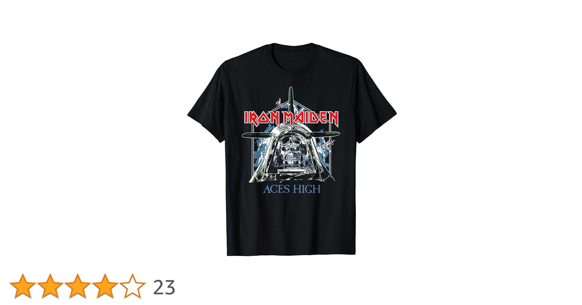 Amazon | Iron Maiden - Aces High Tシャツ | Tシャツ・カットソー 通販